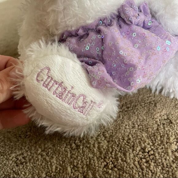 Ballet Cuddly Bear with Sequin Tutu and Bow “Curtain Call” - Picture 3 of 9